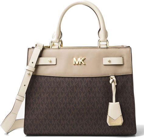 michael kors reagan bag medium|MICHAEL Michael Kors Reagan Medium Logo Leather Satchel .